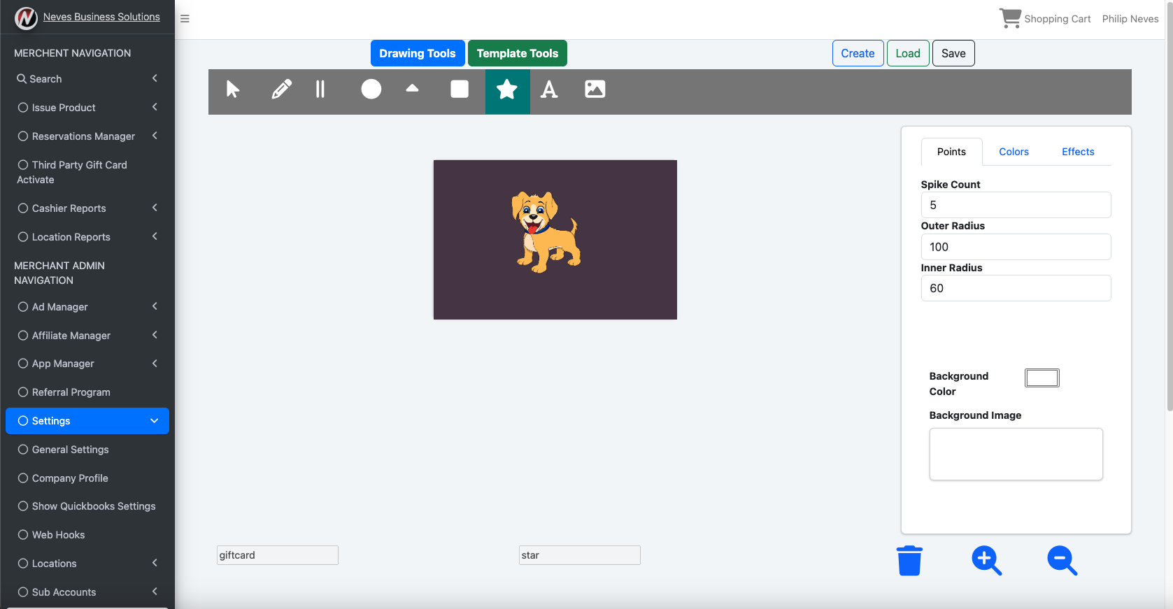 Gift Card Template Editor
