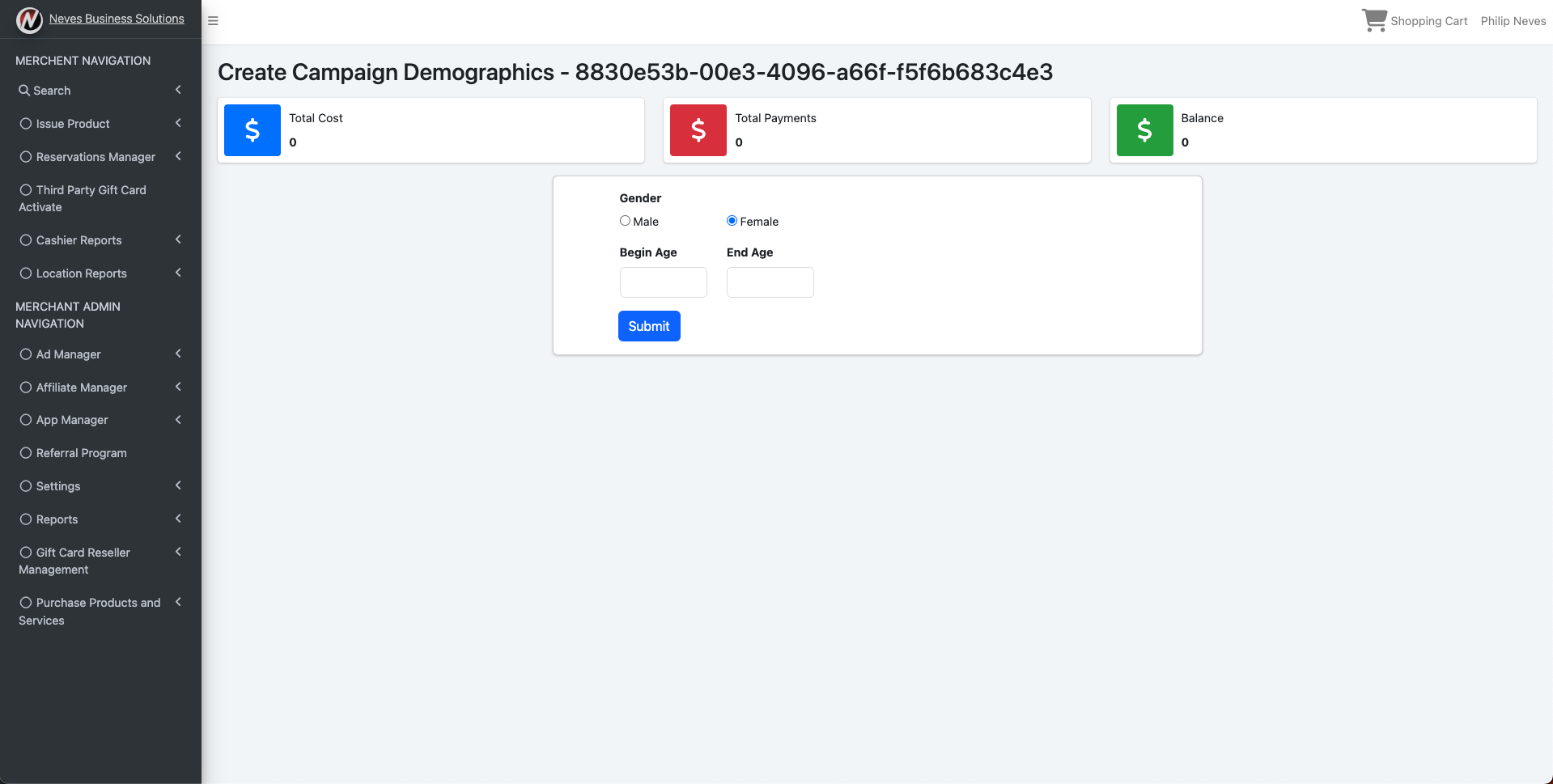 Create Affiliate Campaighn Demographics